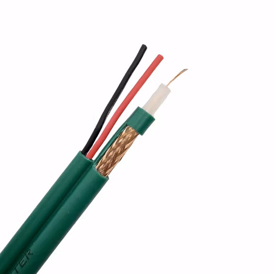 Коаксиальный кабель RG6/Rg59 сиамский CCTV 2c*0,75 мм CCA силовой кабель провод OEM